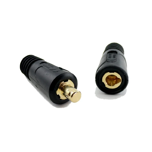 WeldingCity Dinse-Type Twist-Lock Insulated Connector Pair (Male/Female) for Welding Cable AWG #2-1/0 (35-50mm)