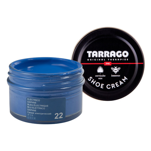Tarrago Shoe Cream Professional Shoe Polish for Leather Boots, Shoes, Purse, Furniture Eco Friendly Leather Conditioner 1.7oz - Daphne Blue #22