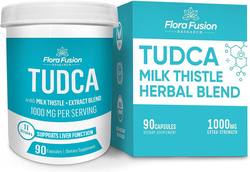 Flora Fusion Dr. Miller's TUDCA with Milk Thistle Extract, 1000mg per Serving, Liver and Gallbladder Cleanse Supplement, Supports Liver Function, 90 Capsules (45-Day Supply) Flora Fusion Dr. Miller's TUDCA with Milk Thistle Extract, 1000mg per Serving, Liver and Gallbladder Cleanse Supplement, Supports Liver Function, 90 Capsules (45-Day Supply)