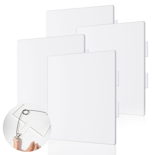 Morvat Adjustable Spring Access Panel 12"x12" Inches, for Drywall, Ceiling, Electrical, Plumbing Heavy-Duty & Easy Install, Wall Hole Cover Plate, White | Fits 7.5"x8.5" - 12"x12" Inches | (4-Pack)