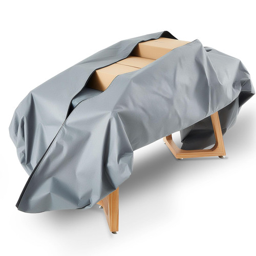 Wowangce 126" x 88" Trade Show Zip Up Table Cover 600D Oxford Waterproof Trade Show Table Cover Lockable Display Case Body Bag Showcases Tablecloth with Zipper Padlock for 8/6 ft Vendor Wedding
