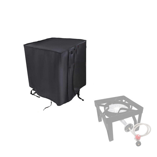 Aidetech Outdoor Single Burner Stove Cover for GasOne 200K BTU Propane Burner, Waterproof Gas Cooker Outdoor Cover, for Home Brewing, Turkey Fry - (16x16x12 inch)
