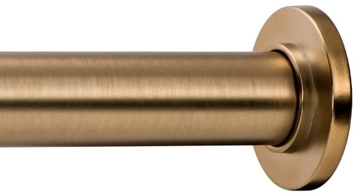 Ivilon Tension Curtain Rod - Spring Tension Rod for Windows or Shower, 54 to 90 Inch. Warm Gold