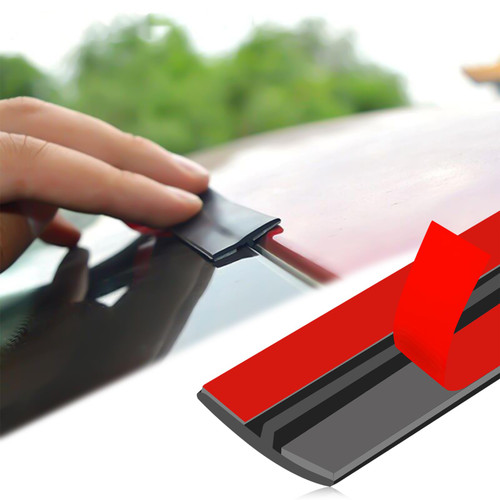 Pvotawp Sunroof Weather Stripping 14mm T Shape Car Window Seal Strip - Adhesive Windshield Rubber Weatherstrip for Dust Proof Waterproof Front Rear Cover Trim (22.96ft/7M)