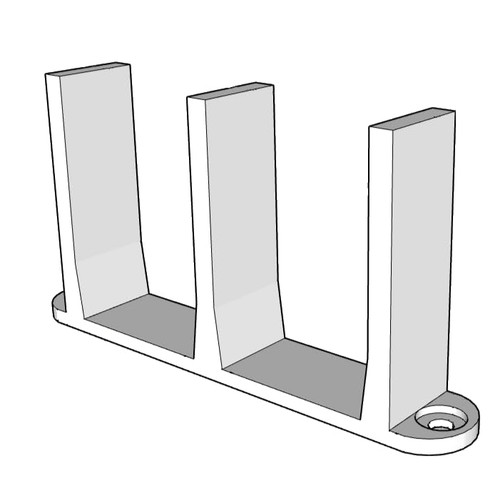 3-Pack Sliding Closet Door Floor Guide Bracket | Universal Fit for 1-3/8" Width Bypass Doors (White) | Grovers Home Solutions