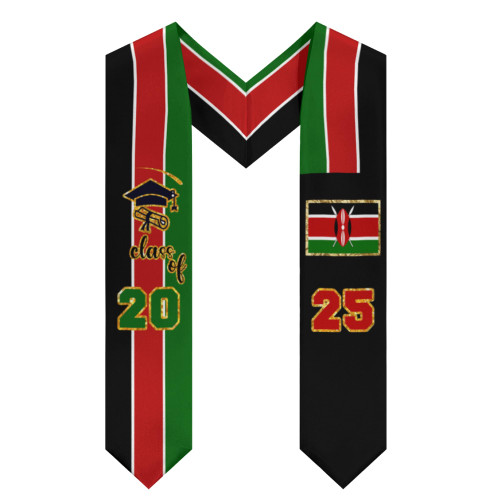 Ulikuwa Kenya Graduation Sash, Kenya Graduation Stole 2025, V Shape Graduation Stole Graduation Gifts for High School & College Graduates