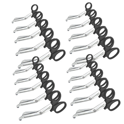 Balaipor 20 Pack EMT Trauma Shears, 5.7 Inch Bandage Scissors, Stainless Steel, Ergonomic, Ambidextrous, Black