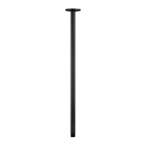 OFFO Shower Arm with Flange, 24 in Ceiling Mount Replacement Rain Shower Head Straight Arm Ceiling-Mounted For Fixed Shower Head & High Pressure Rain, Matte Black