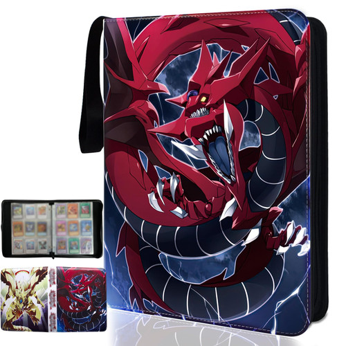 Trading ygo Card Binder Fits 900 Cards Card Collector Album Holder,with 50 Removable Sleeves Toys Gifts for Boys Girls