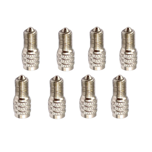 8 Pcs Double Seal Valve Stem Caps, Copper Tire Air Caps Flow Through Metal Valve Caps for Boats, RVs, Trailers and Semi Truck Tires