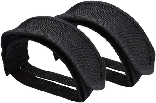 1 Pairs Bike Pedal Straps, Black Bicycle Feet Straps Cycling Adhesive Pedal Toe Clip Strap Belt, for Fixed Gear Bike, Bicycle Pedal Straps