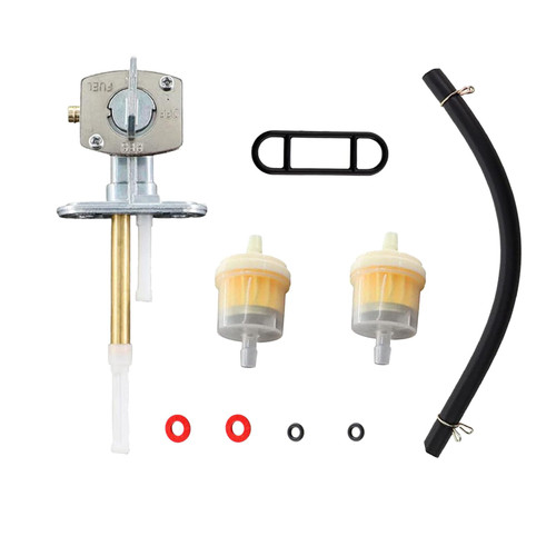BXTech Gas Fuel Tank Switch Petcock Kit For Suzuki DR200 DR250 DR350 DR350S DR350SE DR650SE DR200SE 1996-2009 with Shut Off Valve Fuel
