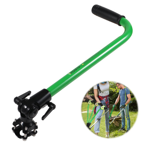 Weed Eater Handle Extension Back Saver, Upgraded Aluminum Grip Trimmer Handle, Weed Eater Attachments for Easy Yard Trimming Edging (Green)