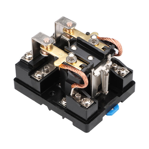 Weasch High Power Relay JQX-62F-2Z, Coil Voltage DC 12V 80A, DPDT 2NO 2NC, Electronmagnetic Relay, 35mm Rail Mount (DC 12V, 1)