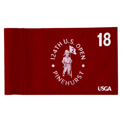 2BUT 2024 US Open Pinehurst Golf Pin Flag Practic Putting Green Golf Flag For Backyard Garden Double-Sewn 600D Nylon Miniature Pin Flag Regulation Tube Flag(Red 20"x13")
