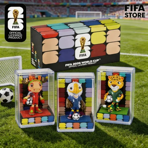 [Set of 3] FIFA 2026 World Cup Mascot Official Licensed Toy Figurines Collectable Soccer (Maple, Zayu & Clutch) Summervibes outdoorfun anime collectible,summerwins