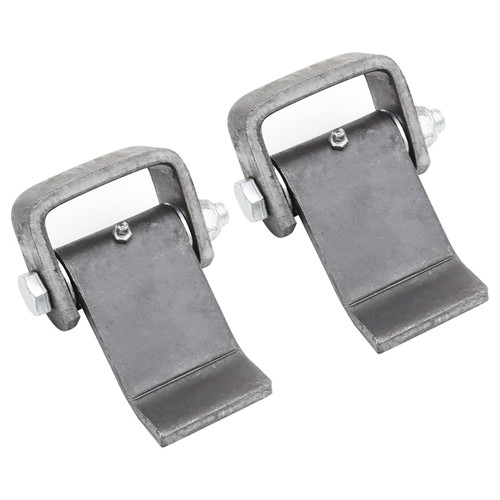 laffoonparts 2 Pcs Heavy Duty Steel Dump Trailer Hinges Strap Style Short Leaf, Weld On Dump Trailer Door Gate Hinge Black Greaseable 5-3/8" Length