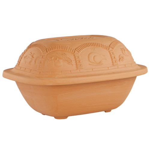 Eurita Clay Roaster, 3 Quart, Non-Stick Earthenware, Toxin-Free, Healthy Clay Pot Cooking, Versatile Cooking Dutch Oven, Digital Recipe and Instructions Included