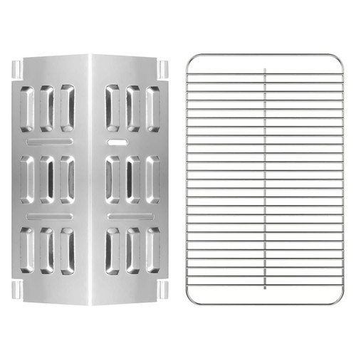 EasiBBQ 9201 Stainless Steel Flavorizer Bar and 80631 Stainless Steel Grill Grate, Flavorizer Bar for Weber Go-Anywhere Gas Grill, Grill Grate for Weber Go-Anywhere Gas and Charcoal Grill