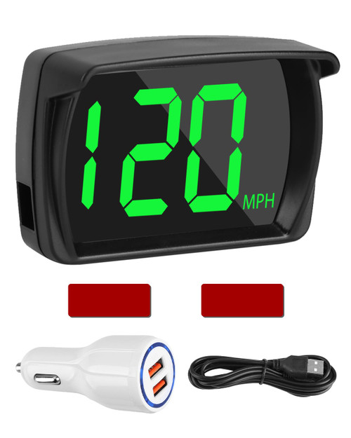 GPS Speedometer MPH for Car, Real-Time MPH Digital Speed Display with Overspeed Alarm, Large LED Head Up Display, USB Plug and Play for Truck, SUV and More