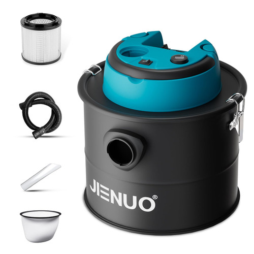 JIENUO Cordless Ash Vacuum Cleaner Compatible with 18V Battery, 4 Gallon Portable Ash Vac with Filter Clean, Blow Function for Pellet Stoves, Fireplaces, and BBQ Grills(Battery is not Included)