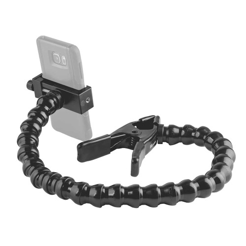 MOGO ModularHose Assistive Technology Phone Holder with Heavy-Duty Spring Clamp (Opens to 2"), 24 Inch Arm