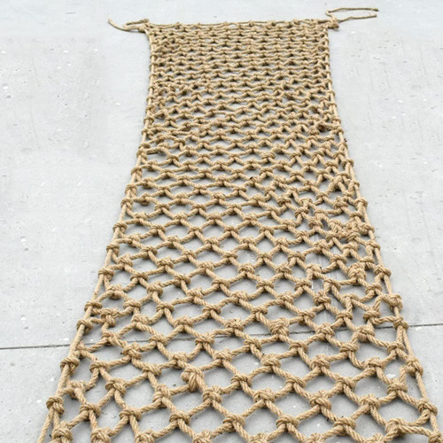 Safety Anti-Fall Fence Net for Children Pet Cat,Hemp Rope Netting for Balcony Railing,Stair Protection Nets Retro Decoration Backyard Nets Cargo Truck Trailer Mesh (Jute, 1Mx6M(3.3FTx19.7FT))