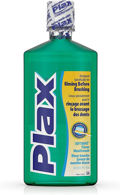Plax Advanced Formula Anti-Plaque Dental Rinse-Soft Mint-24 oz (Pack of 5) by Plax