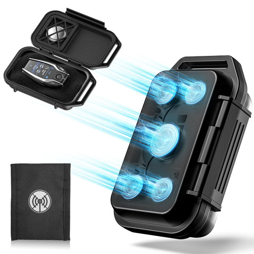 PakWizz 5 Magnets Magnetic Key Holder, 3 in 1 Multi-functional Design, Waterproof, Black, 4.21 x 2.5 x 1.18 inches