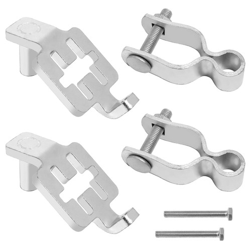 2-Pack T-Post Gate Hinge Kit, Heavy Duty 1-3/8" U-Bolt Clamps, Chain Link Fence Gate Hinge for Metal Posts & Chain Link Gates – Farm & Backyard Use