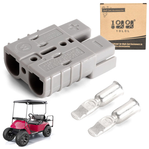 10L0L Side Charger Plug Receptacle for EZGO Marathon 1983-1994 Electric Golf Cart, SB50 DC Charger Plug, 36 Volt, OEM 27815-G01