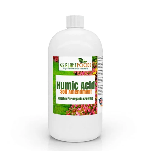 GS Plant Foods Humic Acid Soil Amendment – Leonardite-Derived Liquid Concentrate for Improved Soil Structure & Nutrient Availability – OMRI Listed for Organic Use – 32 Oz