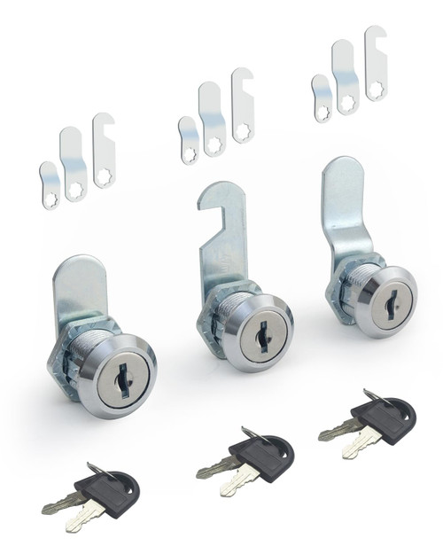 Bicafa Cabinets Locks with Keys, 5/8 Inch, 3 Packs