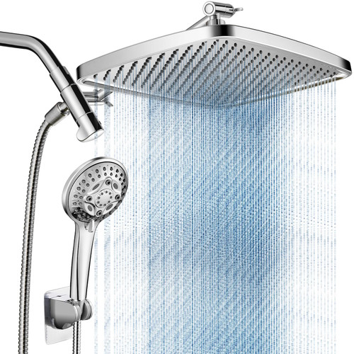 Cobbe 12'' Rain Shower Head Combo (Wide 12'', 4. Chrome)