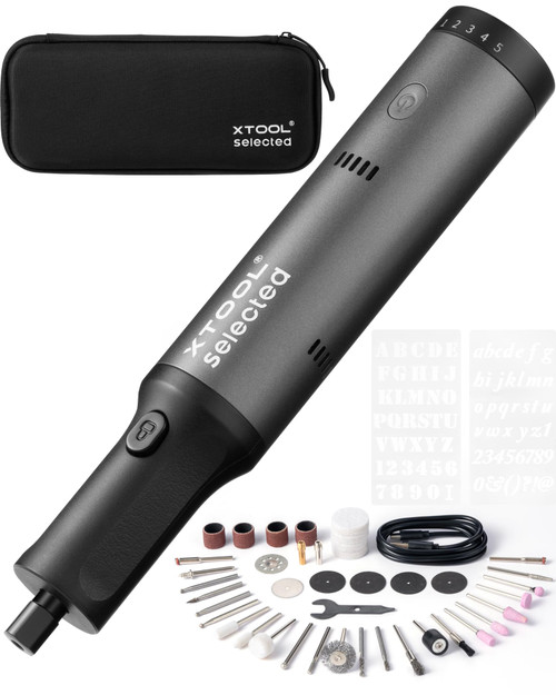 xTool Selected Engraving Pen, 42-in-1 Tool Kit, Cordless Engraver and Rotary Tool Kit for Metal Wood Glass Plastic, Large Capacity Engraving tool, Craft Multi-function Glass Etching Kit, Mini Sander