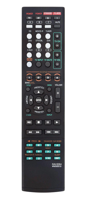 RAV284 WN05820EX Replaced Remote Control fit for Yamaha AV Receiver HTR-6230 HTR-6130 RX-V365 RX-V365BL RX-V363 RAV280 RAV283 RAV285 WN05780 RX-V463 RX-V563 RX-V663 HTR-6140 YHT-390 YHT-690 HTR6160