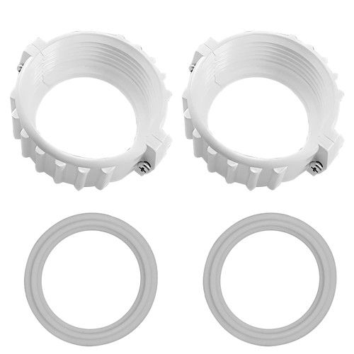 UCEDER 2 Pack Spa Hot Tub Heater Split Nut Unions with Screw, 2 pcs Union Gasket/O-Rings,(Actual Size 3 Inch,Suitable for 2 Inch Heater Assemblies)