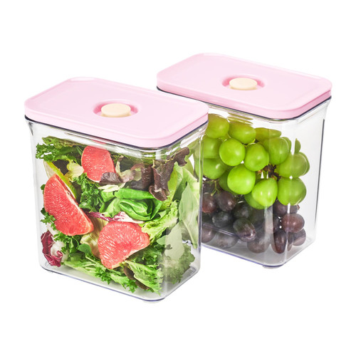 VAKUEN Premium Airtight Food Storage Containers ROSE 2.0L(2.11qt) 2P/SET, Patented Double Silicone Lining, 100% Leak Proof, BPA-FREE VAKUEN Premium Airtight Food Storage Containers ROSE 2.0L(2.11qt) 2P/SET, Patented Double Silicone Lining, 100% Leak Proof, BPA-FREE