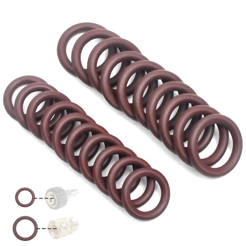 Anvpkun (20 Pack) Pressure Washer O-Rings, 1/4 Inch Quick Connect Sealing Rings, 3/8 Inch FKM High Temperature and High Pressure Gaskets for Pressure Washer Wands and Hoses