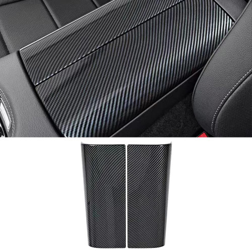 ATNVIDSG Center Armrest Box Cover Console Box Protect Cover Compatible with Mercedes BenzC-Class W206 2022-2025,GLC-Class X254 2023-2025 Carbon Fiber