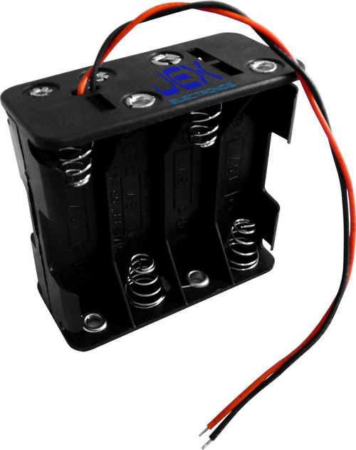 Jex Electronics Eight/8X AA DIY Battery Holder Case Box Base 12V Volt PCB Mount with Bare Wire Ends