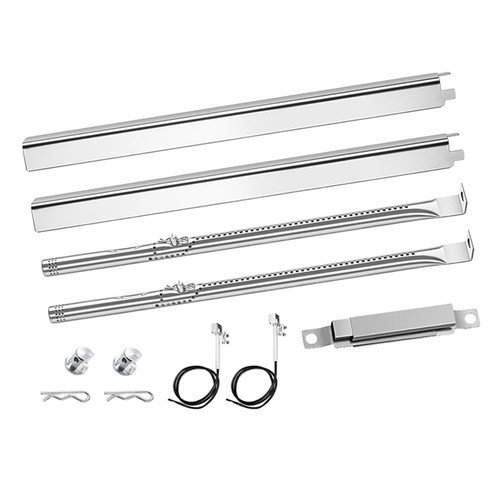 Grill Replacement Parts for Charbroil Performance 2 Burner 463660021 463660421 463654022, Grill Parts for Char-Broil 463655621 463630021, Grill Burners Kit with Heat Plate, Crossover Tube, Igniter