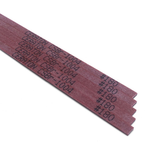 MIRACLE Ceraton Ceramic Fiber Stone Pack of 10 100(L) x 4(W) x 1(T) mm for Grinding Polishing Deburring Lapping Metal Wood Molds Plastic Compatible with Air Tools Ultrasonic Polishers (#180 Brown)