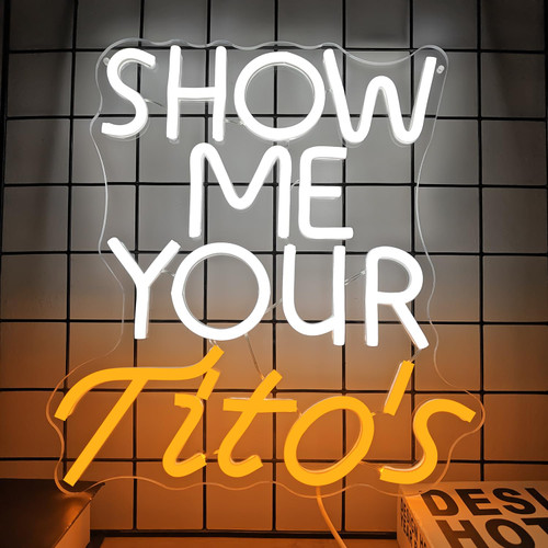 Show Me Your Titos Neon Sign merchandise Neon Led Sign Bar Neon Sign for Man Cave Dimmable Neon Light Up Sign for Beer Bar Pub Business Club Party Bistro Garage Gift Show Me Your Titos Neon Sign merchandise Neon Led Sign Bar Neon Sign for Man Cave Dimmable Neon Light Up Sign for Beer Bar Pub Business Club Party Bistro Garage Gift