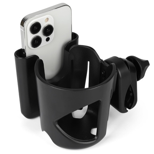 Accmor Universal Walker Cup Holder, Wheelchair Cup Holder with Phone Holder, 360° Rotatable Bottle Holder for Wheelchair, Walker, Rollator, Mobility Scooter Accmor Universal Walker Cup Holder, Wheelchair Cup Holder with Phone Holder, 360° Rotatable Bottle Holder for Wheelchair, Walker, Rollator, Mobility Scooter