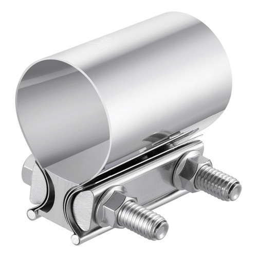 EVIL ENERGY 1.75 Inch Exhaust Clamp, 1 3/4" Butt Joint Band Clamp Sleeve Coupler Stainless Steel for Pipes, Mufflers, Catalytic Converters 1PCS