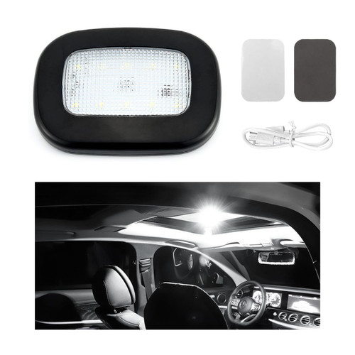 Ohleats Car Interior Ceiling Roof Lights, Magnetic Rechargeable USB Wireless Dome Lamp, LED Auto Map Reading Light Cover for Insider Roof Ceiling, Universal Car Accessories (Black)