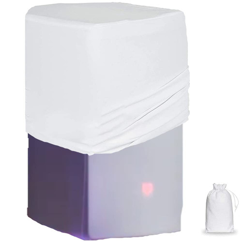 Skyour White 10"/12"/15" PA DJ Speaker Cover Scrim Stretchy Speaker Cover for Wedding Church Club (RSC128W)