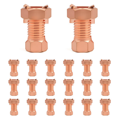 Electric Fence Split Bolt Connectors - High Strength Brass Ground Clamp for Ground Wire & Electric Fence Installation (20 Pack