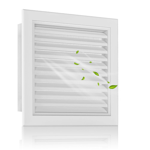 Zepoty 10" X 10" Aluminum Gable Vent with Screen, Effective Attic and Shed Ventilation Solution, Durable and Stylish Louvered Design for Optimal Airflow, Vent Opening: 8" X 8"